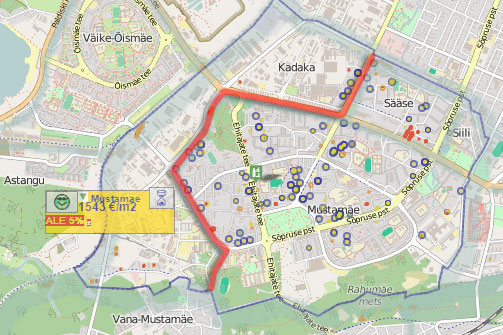 Mustamäen haamuraja kalliin & edullisen kesken
