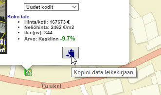 Data into clipboard